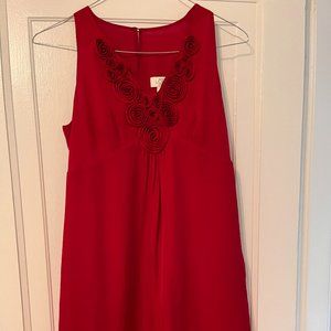 Ann taylor Loft red sleeveless dress-